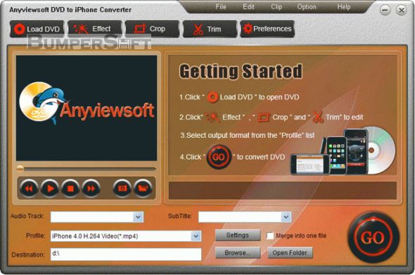 Anyviewsoft DVD to iPhone Converter Screenshot