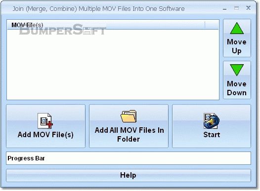 Join (Merge, Combine) Multiple MOV Files Into One Software Screenshot