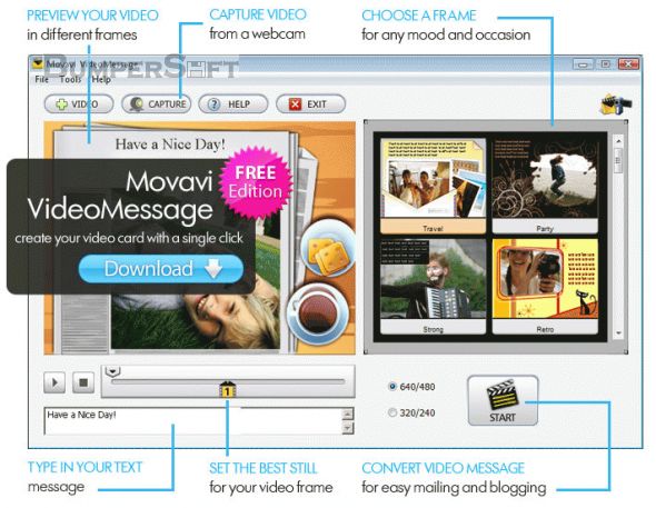 Movavi VideoMessage Screenshot