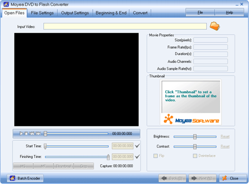 Moyea DVD to Flash Converter Screenshot