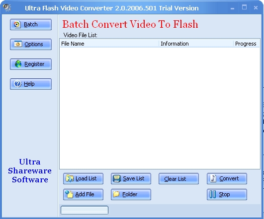 Ultra Video To Flash Converter Screenshot
