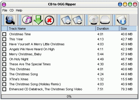 CD to OGG Ripper Screenshot