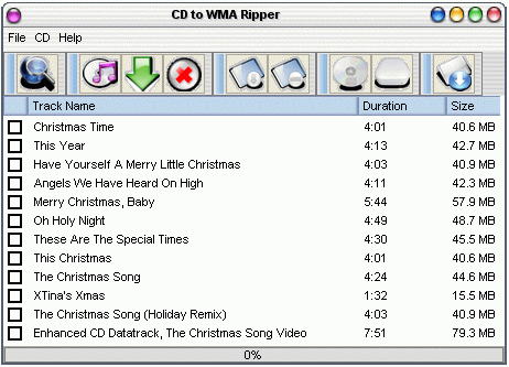 CD to WMA Ripper Screenshot