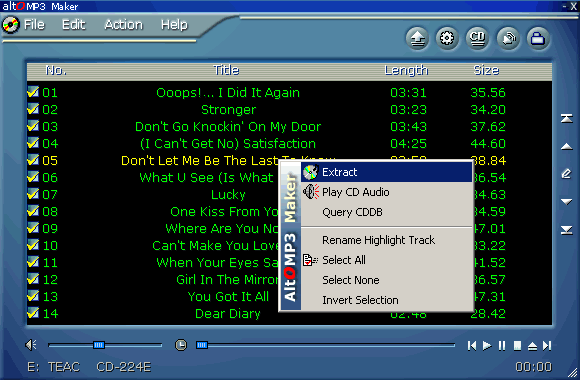 AltoMP3 CD Ripper Screenshot