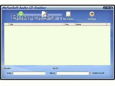 McFunSoft Audio CD Grabber Screenshot
