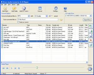 Direct Audio Converter and CD Ripper Screenshot