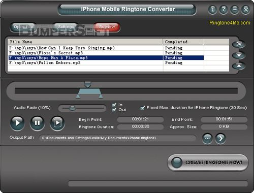 iPhone Mobile Ringtone Converter Screenshot