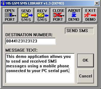 HS GSM SMS LIBRARY Screenshot