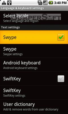 Swype Screenshot