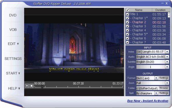 Isofter DVD Ripper Deluxe Screenshot
