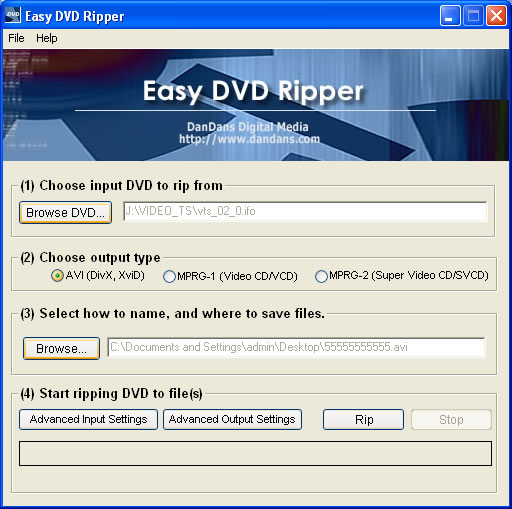 Easy DVD Ripper Screenshot