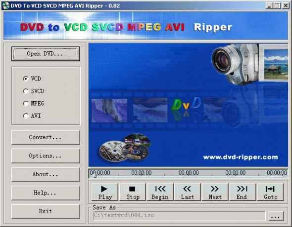 DVD To VCD SVCD MPEG AVI Ripper Screenshot