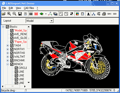 CAD Import .NET Screenshot