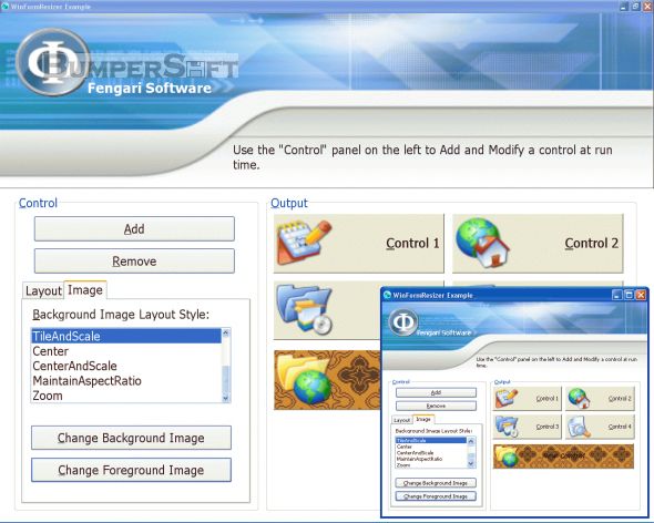 WinFormResizer for .NET 1.1 Screenshot