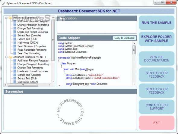 Bytescout Document SDK for .NET Screenshot