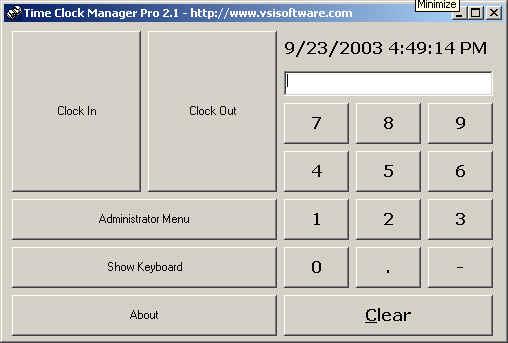 Time Clock Manager Pro Screenshot