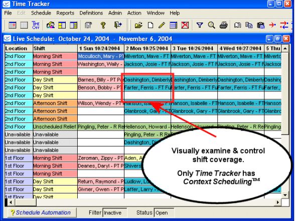 Time Tracker Employee Scheduling Screenshot