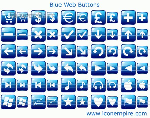 Blue Web Buttons Screenshot