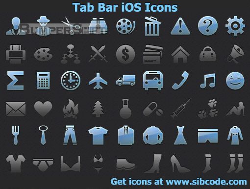 Tab Bar iOS Icons Screenshot