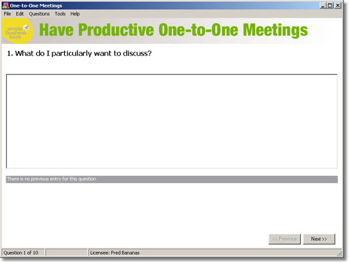 One-to-One Meetings Screenshot