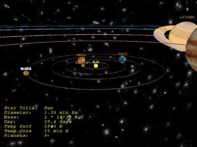Solar System 3D ScreenSaver Screenshot