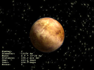 Venus 3D ScreenSaver Screenshot
