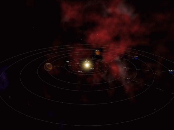 3D Solar System Screensaver Screenshot