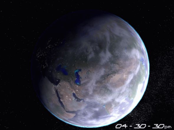 Planet Earth 3D Screensaver Screenshot