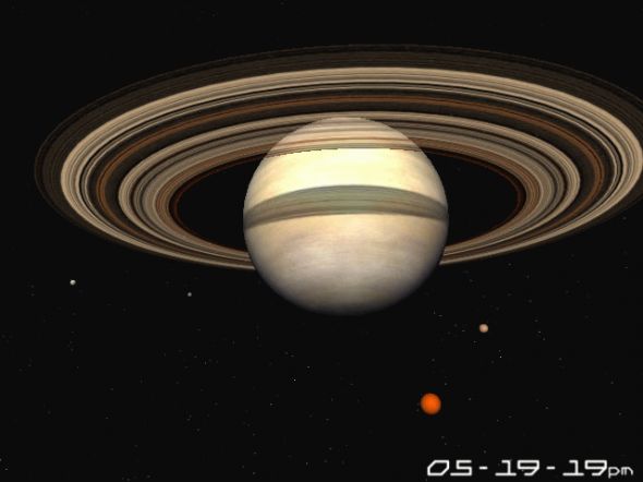 Planet Saturn 3D Screensaver Screenshot