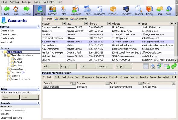 Terrasoft Call Center Screenshot
