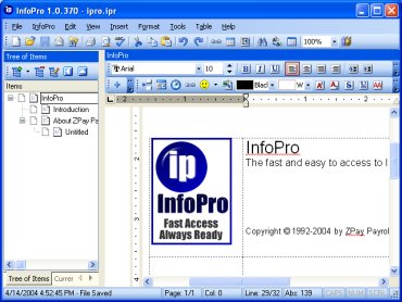 InfoPro Screenshot