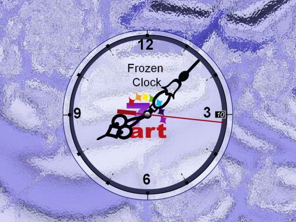 7art Frozen Clock ScreenSaver Screenshot