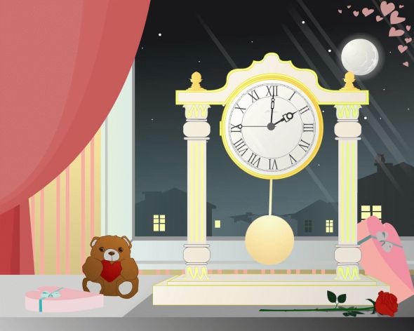 7art Romantic Clock ScreenSaver Screenshot