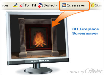 Crawler 3D Fireplace Screensaver Screenshot