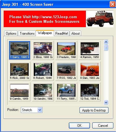 Jeep 301 - 400 Screensaver Screenshot