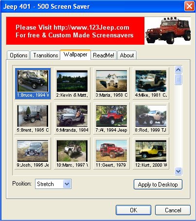 Jeep 401 - 500 Screensaver Screenshot
