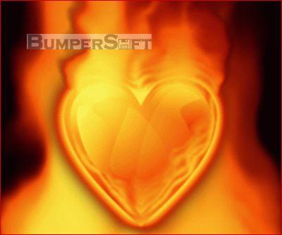 Heart On Fire Screensaver Screenshot