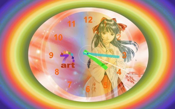 7art Anime Clock ScreenSaver Screenshot