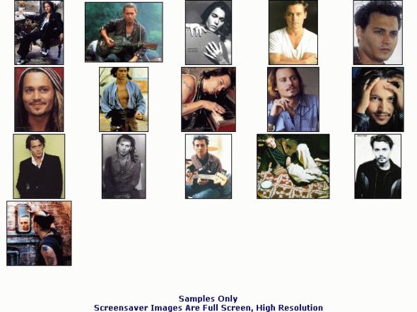 Johnny Depp Screensaver Screenshot