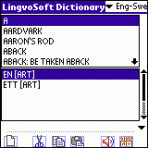 LingvoSoft Talking Dictionary English <-> Swedish for Palm OS 3.2.92