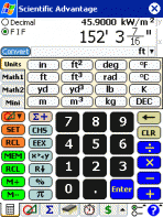 Scientific Advantage Calculator for Pocket PC 2.0