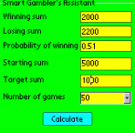 Smart Gambler's Calculator for PocketPC 1.0
