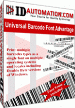 IDAutomation Universal Barcode Font Advantage 7.2