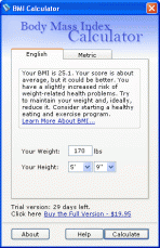 Body Mass Index Calculator 1.1
