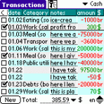 Handy Finance for Palm 2.5