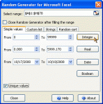 Random Generator for Microsoft Excel 2.0