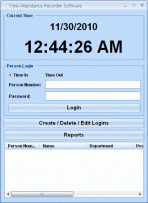 Time Attendance Recorder Software 7.0