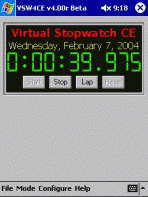 Virtual Stopwatch CE 4.00r Beta