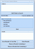 Save File Search Results Software 7.0